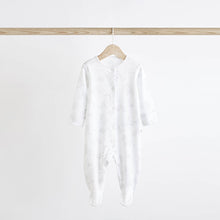 Load image into Gallery viewer, Mint Green Essential Cotton Baby Sleepsuits 3 Pack (0-2yrs)