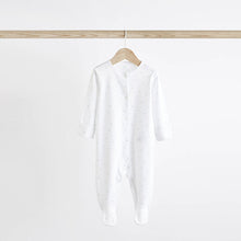 Load image into Gallery viewer, Mint Green Essential Cotton Baby Sleepsuits 3 Pack (0-2yrs)