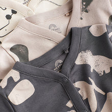 Load image into Gallery viewer, Neutral Cotton Baby Sleepsuits 3 Pack (0-2yrs)
