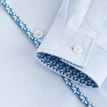 Load image into Gallery viewer, Blue Long Sleeve Smart Shirt With Trim (3-12yrs)