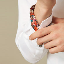 Load image into Gallery viewer, White Floral Trimmed Formal Shirt