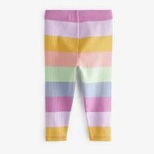 Load image into Gallery viewer, Rainbow Stripe Rib Jersey Leggings (3mths-6yrs)