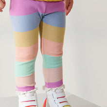 Load image into Gallery viewer, Rainbow Stripe Rib Jersey Leggings (3mths-6yrs)