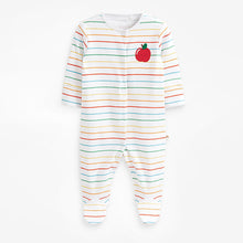 Load image into Gallery viewer, Grey Cotton Baby Sleepsuits 3 Pack (0mths-2yrs)