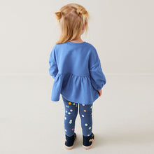 Load image into Gallery viewer, Navy Rainbow Top and Legging Set (3mths-6yrs)