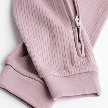 Load image into Gallery viewer, Pink 100% Cotton Two Way Zip Baby Sleepsuit 3 Pack