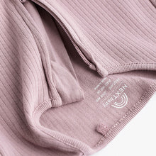 Load image into Gallery viewer, Pink 100% Cotton Two Way Zip Baby Sleepsuit 3 Pack