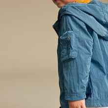 Load image into Gallery viewer, Blue Shower Resistant Utility Anorak (3mths-5-6yrs)