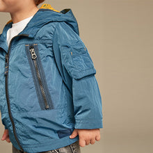 Load image into Gallery viewer, Blue Shower Resistant Utility Anorak (3mths-5-6yrs)