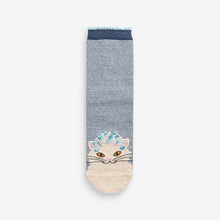 Load image into Gallery viewer, Blue/Pink Cat Spa Ankle Socks 4 Pack