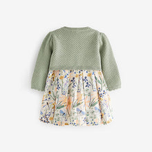 Load image into Gallery viewer, Baby Woven Prom Dress and Cardigan (0mths-18mths)