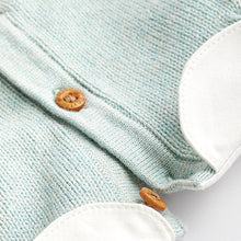 Load image into Gallery viewer, Teal Blue Baby Knitted Collar Jumper & Leggings Set (0mths-18mths)