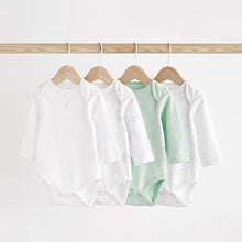Load image into Gallery viewer, Mint Green Baby Printed Long Sleeve Bodysuits (0mth-2yrs)