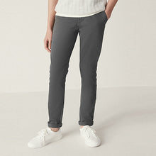 Load image into Gallery viewer, Charcoal Grey Skinny Fit Stretch Chino Trousers (3-12yrs)