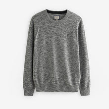 Load image into Gallery viewer, Charcoal Grey Regular Marl Crew Jumper