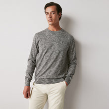 Load image into Gallery viewer, Charcoal Grey Regular Marl Crew Jumper