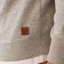 Load image into Gallery viewer, Light Grey Zip Neck Knitted Premium Regular Fit Jumper