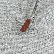 Load image into Gallery viewer, Light Grey Zip Neck Knitted Premium Regular Fit Jumper