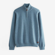 Load image into Gallery viewer, Light Blue Neck Knitted Premium Regular Fit Jumper