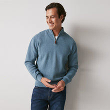 Load image into Gallery viewer, Light Blue Neck Knitted Premium Regular Fit Jumper