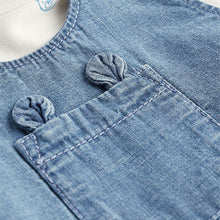 Load image into Gallery viewer, Denim Blue Baby Dungaree and Bodysuit Set (0mths-18mths)
