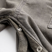 Load image into Gallery viewer, Charcoal Grey Baby Appliqué Denim Dungarees And Jersey Bodysuit Set (0mths-18mths)