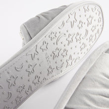 Load image into Gallery viewer, Grey Velvet Bow Slider Slippers