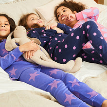 Load image into Gallery viewer, Pink/Purple Heart, Spot And Star Pyjamas 3 Pack (12mths-8yrs)