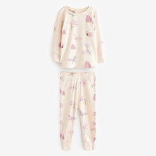 Load image into Gallery viewer, Purple/White Bunny 3 Pack Long Sleeve Printed Pyjamas (12mths-7yrs)