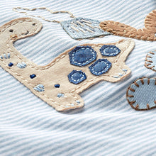 Load image into Gallery viewer, Blue Dinosaur Baby Top and Leggings 2 Piece Set (0-18mths)