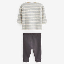 Load image into Gallery viewer, Grey Dinosaur Baby Top and Leggings 2 Piece Set (0-18mths)
