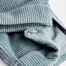 Load image into Gallery viewer, Teal Blue Baby Corduroy Dungaree And Bodysuit Set (0mths-18mths)