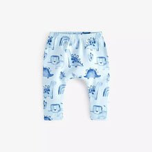 Load image into Gallery viewer, Navy Blue Dinosaur Joggers 3 Pack (0mths-18mths)