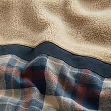 Load image into Gallery viewer, Navy Blue Borg Collared Corduroy Panel Gilet