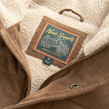 Load image into Gallery viewer, Tan Brown Borg Collared Corduroy Panel Gilet