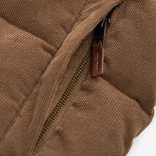Load image into Gallery viewer, Tan Brown Borg Collared Corduroy Panel Gilet