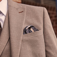 Load image into Gallery viewer, Taupe Natural Trimmed Herringbone Suit Jacket