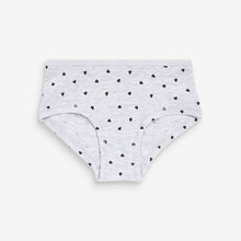 Load image into Gallery viewer, Grey Hearts Hipster Briefs 5 Pack