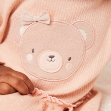 Load image into Gallery viewer, Rust Brown Bear Baby Top And Leggings Set