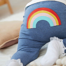 Load image into Gallery viewer, White/Blue Bumble Bee Baby Top And Leggings Set (0-18nths)