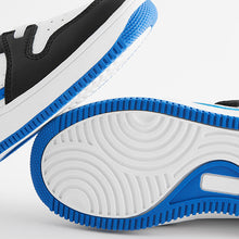 Load image into Gallery viewer, White/Blue Elastic Lace Trainers (Older Boys)