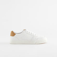Load image into Gallery viewer, White Lace Up Low Trainers