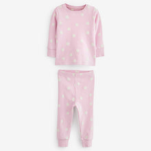 Load image into Gallery viewer, Pink/White Heart, Spot And Star Pyjamas 3 Pack (9mths-8yrs)