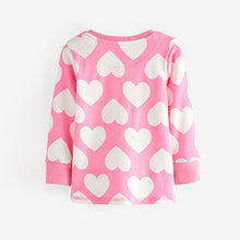 Load image into Gallery viewer, Pink/White Heart, Spot And Star Pyjamas 3 Pack (9mths-8yrs)