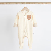 Load image into Gallery viewer, Neutral Baby Two Way Zip 100% Cotton Sleepsuits 3 Pack