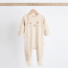 Load image into Gallery viewer, Neutral Baby Two Way Zip 100% Cotton Sleepsuits 3 Pack