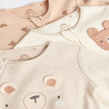 Load image into Gallery viewer, Neutral Baby Two Way Zip 100% Cotton Sleepsuits 3 Pack