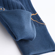 Load image into Gallery viewer, Navy/Tan Bear Baby Footless Zipped 100% Cotton Sleepsuits 3 Pack (0mths-2yrs)