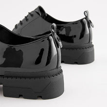 Load image into Gallery viewer, Black Forever Comfort® Chunky Sole Lace-Up Shoes