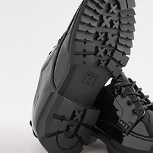 Load image into Gallery viewer, Black Forever Comfort® Chunky Sole Lace-Up Shoes